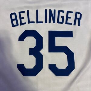 White Jersey with Blue Lettering